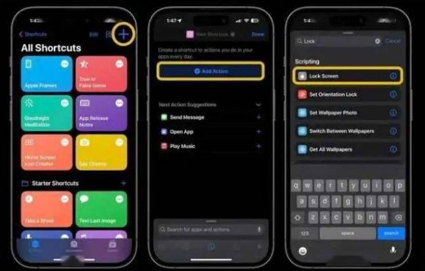 和田苹果14锁屏维修店分享iPhone14升级iOS16.4后如何创建锁屏快捷方式 